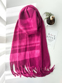 شال گردن ساده ریشه کوبایی صورتی