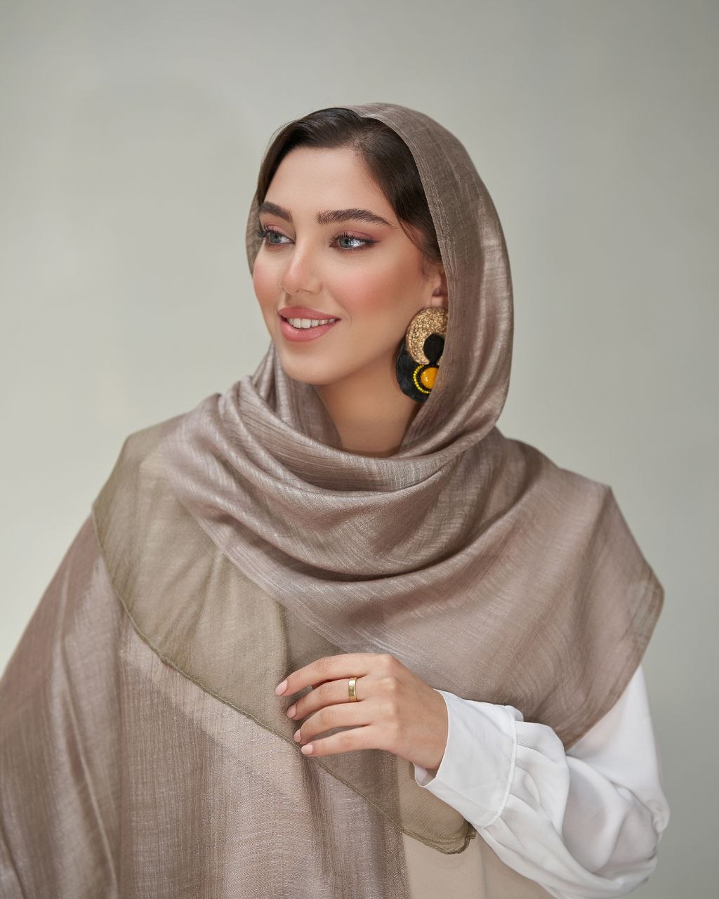 شال ویسکوز دستک توری
