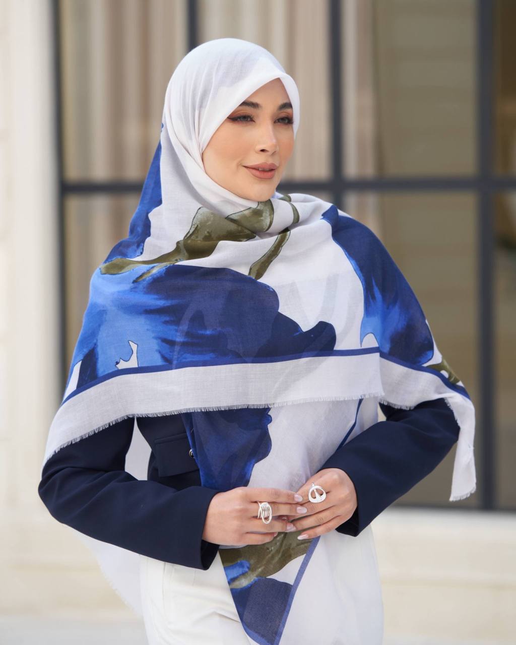 روسری نخی مدال ریشه پرزی