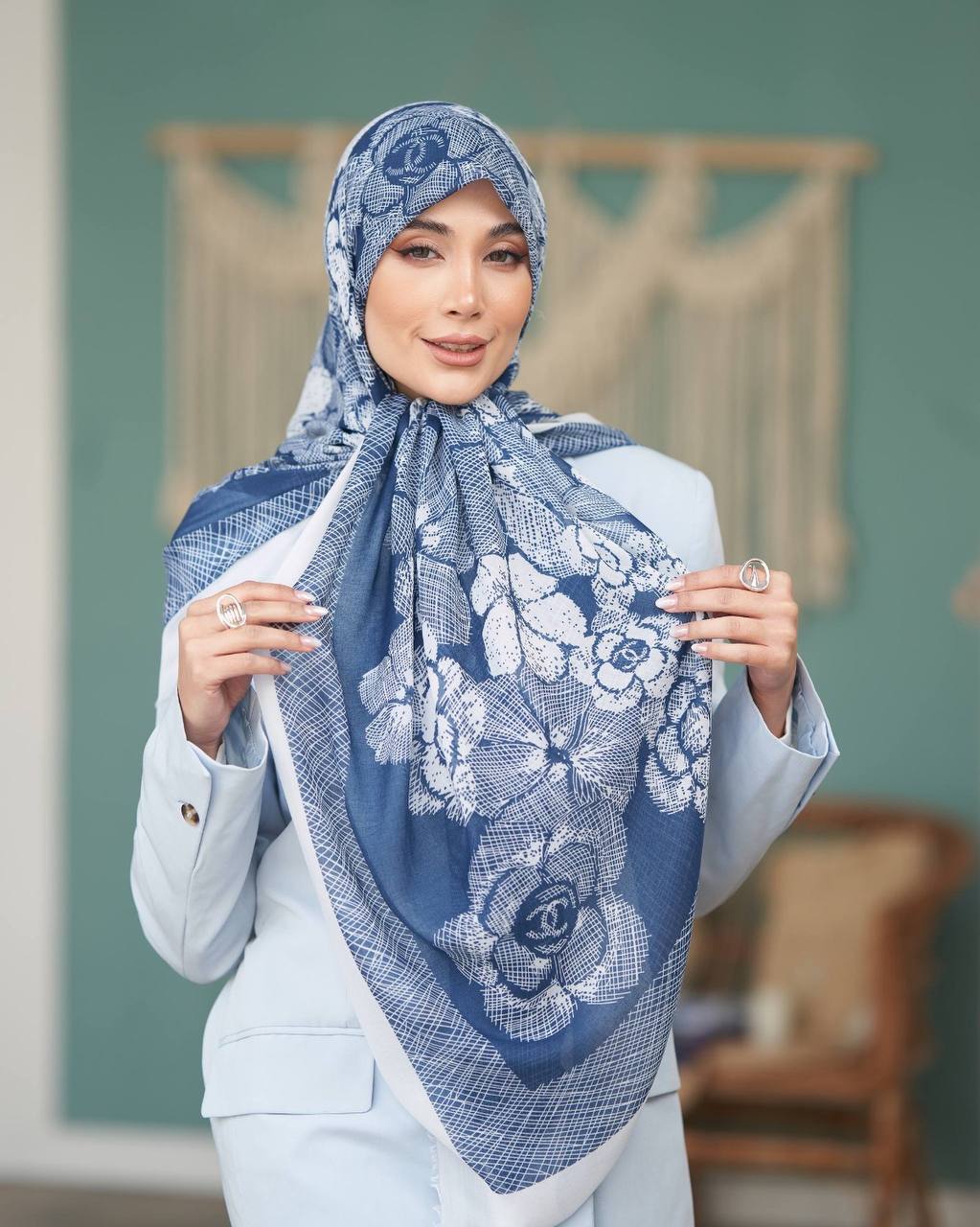 روسری نخی ریشه پرزی وارداتی